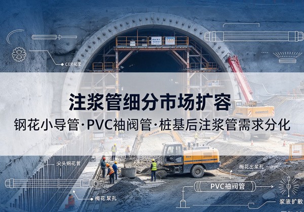 赣州注浆管细分市场扩容，隧道钢花小导管、PVC 袖阀管、桩基后注浆管需求分化